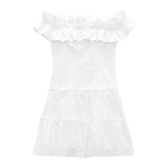 ZARA | Oyster White | STRAPLESS MINI DRESS - Picture 3 of 8